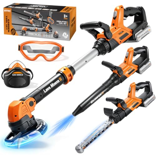 Kids Tool Set, 3-IN-1 Kids Weed Wacker, Kids Leaf Blower, Hedge Trimmer Toy