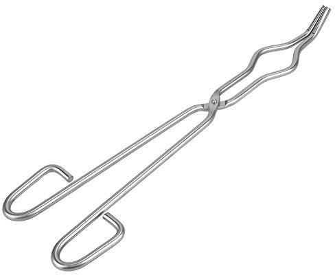Professional Grade Stainless Steel Crucible Tongs Heavy Duty Laboratory Beaker Holder Pliers with Non Slip Paws for Chemistry Science Experiments High Temperature Handling (400mm)