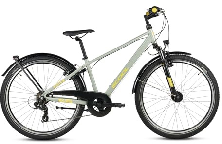 S’COOL Kinderfahrrad 20, 24, 26 Zoll, 7-Gang Kettenschaltung, troX pro, Aluminium besonders leicht, 115–165 cm, 6–14 Jahre, leicht & geländetauglich, für Jungen & Mädchen