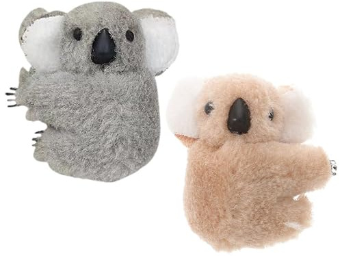 HEANUJJ Pinzas de Garra Koala Cabello Largo, 2 Piezas, Tejido Khaki, Cómodas y Fáciles de Usar para Graduación y Boda