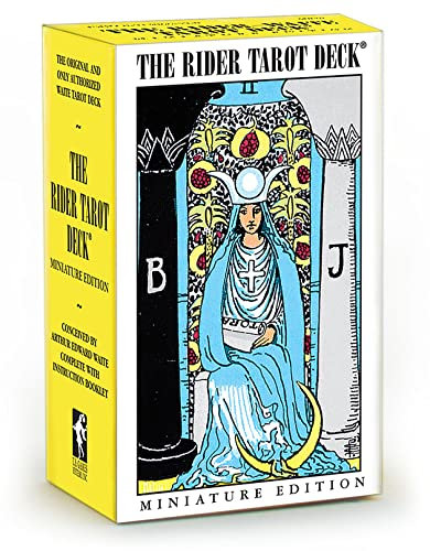 Miniature Rider Waite Tarot Deck: Compact and Portable Miniature 78-Card Tarot with Iconic Pamela Colman Smith Artwork, Essential for Beginners & ... and Tarot Study, Includes Instruction Booklet