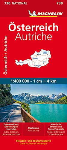 Michelin Österreich: Straßen- und Tourismuskarte 1:400.000; Auflage 2022 (MICHELIN Nationalkarten)