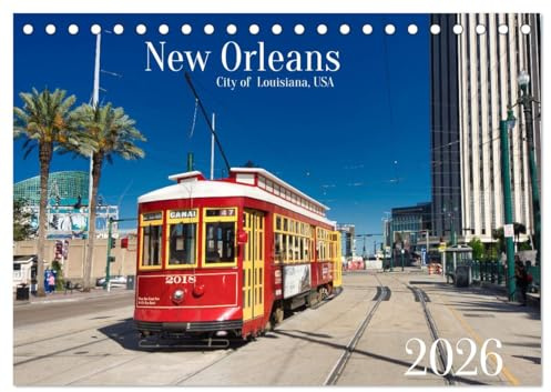 New Orleans Louisiana, USA (Tischkalender 2026 DIN A5 quer), CALVENDO Monatskalender: New Orleans at Mississippi River (CALVENDO Orte)