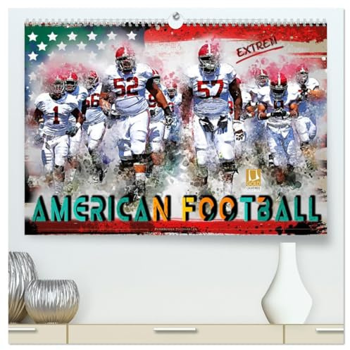 American Football extrem (hochwertiger Premium Wandkalender 2026 DIN A2 quer), Kunstdruck in Hochglanz: American Football, Teamsport der Extra-Klasse ... Kraft und Taktik. (CALVENDO Sport)