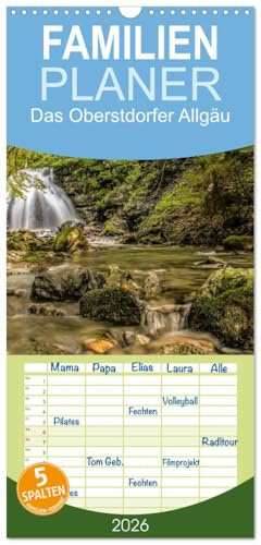 Familienplaner 2026 - Das Oberstdorfer Allgäu mit 5 Spalten (Wandkalender, 21 cm x 45 cm), CALVENDO: Beeindruckende Landschaftsbilder aus dem schönen Allgäu. (CALVENDO Natur)
