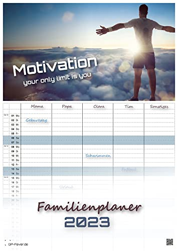 Motivation - your only limit is you - 2023 - Kalender DIN A3 - (Familienplaner): Erreiche deine Ziele - dein Motivationskalender 2023!