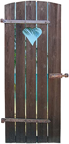 1art1 Türen Das Tor Zu Meinem Traumstrand Wand-Tattoo | Deko Wandaufkleber für Wohnzimmer Kinderzimmer Küche Bad Flur | Wandsticker für Tür Wand Möbel/Schrank 96x48 cm