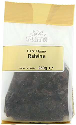 Suma Dark Flame Raisins 250 g (Pack of 6)
