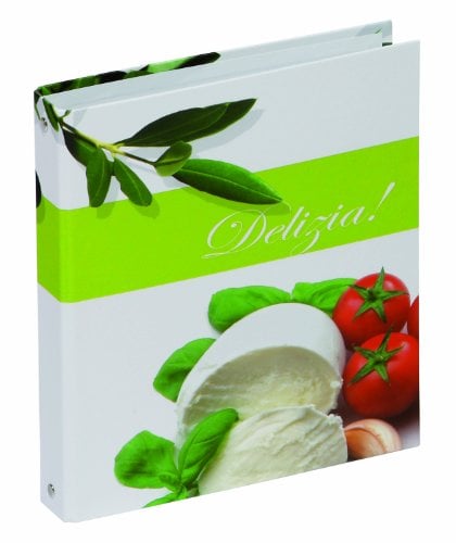 Pagna 31316-15 Rezeptringbuch A5 Olive/Tomate, laminiert, 4-Ring-Mechanik 4-teilig Kartonregister und Rezepteinlagen