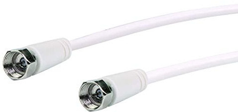 SCHWAIGER -KVC299 052- SAT-Anschlusskabel 75 dB/ 10 m/F-Stecker > F-Stecker/ 2-Fach Schirmung/ 75 Ohm/digital, HDTV, DVB-S/S2/ weiß, 10,0 m