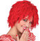 Perücke Clown Fuzz aus Wolle, rot