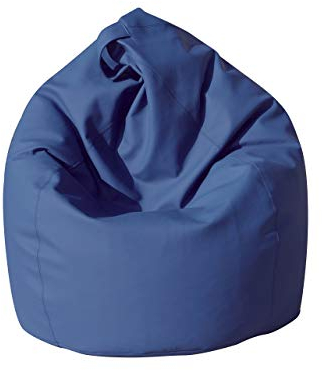 Eleganter Sitzsack, blaue Farbe, Maße 80 x 120 x 80 cm