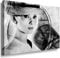 Julia-Art Leinwandbilder - Audrey Hepburn Bild 1 teilig - 120 mal 80 cm Leinwand auf Rahmen - sofort aufhängbar Wandbild XXL - Kunstdrucke QN46-6