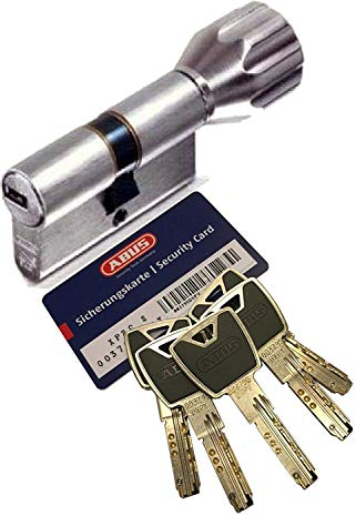 ABUS XP20S KXP20S Knaufzylinder Länge Z45/K30mm K=Knaufseite, mit Sicherungskarte und 5 Schlüssel mit Design-Clip, mit SKG** Bohrschutz