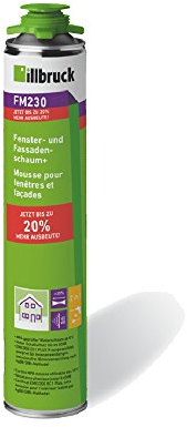 illbruck FM230 elastischer 1K PUR Fenster- und Fassadenschaum+ 880ml Dose - jetzt neu mit bis zu 20% mehr Ausbeute, haftet auf einer Vielzahl von bauüblichen Untergründen