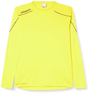 uhlsport Stream 22 - Maglia a Maniche Lunghe da Bambino, Bambini, Maglietta, 100347807, Giallo Limone/Nero, 140
