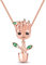 Gnoce Damen-Kette mit Baum Mann Anhänger 925 Sterlingsilber Rose Gold Halsketten Schmuck Geschenk für Damen Valentinstag Party Jubiläum Geburtstag Weihnachten