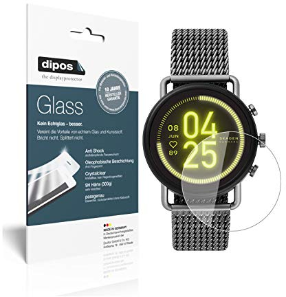 dipos I 9H Displayschutz kompatibel mit Skagen Falster 3 Schutzfolie Anti-Shock Folie