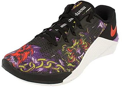 Nike AQ1189 Unisex-Erwachsene Gymnastikschuh, Black/Bright Cactus-Purple Nebula-White, 40.5 EU