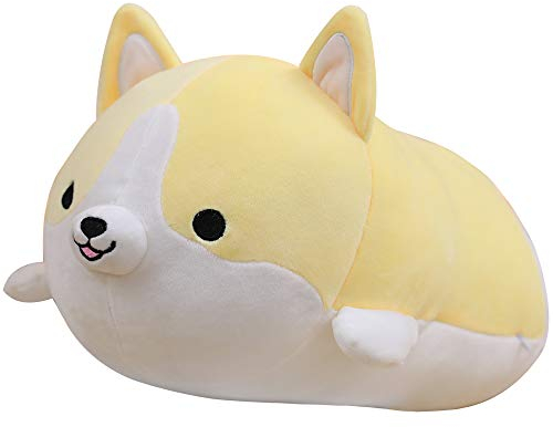 Kuscheltier Hund, Tiere Spielzeug Süßer Plüsch Shiba Inu Spielzeug Plüschtier Weicher Plüsch Liegend Schlafplüsch Große Gefüllten Corgi Spielzeug Kinder Geschenke Püppchen Anime Plushie 23,6 zoll