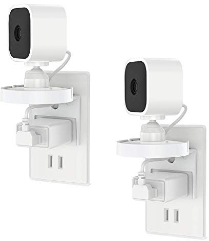 Koroao 2PACK Blink Mini Outlet Wall Mounts - AC Outlet Wall Plug Mount Stand Holder Bracket for Blink Mini Indoor Camera Without Messy Wires or Screws(Blink Mini is not Include)