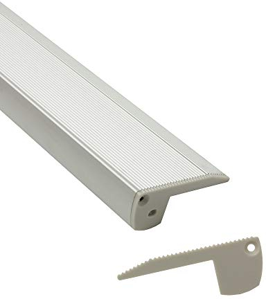 B-Ware S01 LED Aluprofil Treppenprofil silber schwarz 1m silber opal