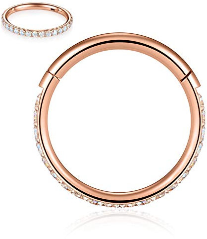 Septum Clicker Nose Hoop Ring Conch Hoop Conch Piercing Conch Ring Conch Daith Helix Jewellery Cartilage Hoop Earrings Daith Tragus Helix Earring Daith Piercing Jewellery Surgical Steel 18G 10mm