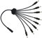 GINTOOYUN DC-Stromverteilerkabel 1 Buchse auf 8 Stecker, DC 5,5 mm x 2,1 mm Splitter-Adapter-Verlängerungskabel für CCTV-Überwachungskamera, LED-Streifenlicht usw. 0,7 m (1 bis 8-Wege)