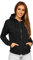 BOLF Damen Kapuzenpullover Reißverschluss Hoodie Sweatshirt mit Kapuze Pullover Pulli Langarmshirt Freizeit Sport Fitness Outdoor Casual Style W03B Schwarz XL [A1A]