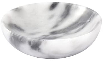 CM Chic Monday 4.72 Inch Mini Decorative Bowls, Natural Small Marble Decorative Bowls for Home Decor, Key Bowl, Coffee Tables Centerpiece, Soap Serving Bowl, Incense Burner, Smudge Bowl