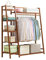 little dove Kleiderständer Bambus ，Garderobenständer Bambus，Multifunktionale Schlafzimmer garderobe Kleiderständer mit 7 Ablagen 1 Kleiderstangestab (110 x 36x 140 cm) (1)