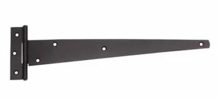 Hardware Solutions Tee Hinges, Matt Black, 1 Pair | Shed and garden gate; 200mm (8); fixings included; for interior and exterior doors; steel construction.