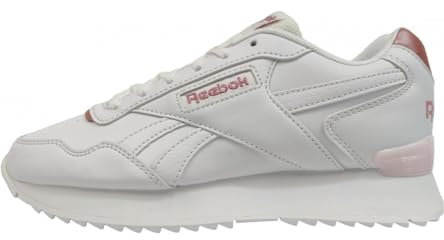 Reebok Women's Glide Ripple Clip Sneaker, White/Possibly Pink F23-R/Porcelain Pink, 4.5 UK