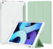 4UBonLife Case for iPad 9th/8th/7th Generation 10.2 2021/2020/2019 for iPad Air 3/Pro 10.5 2017 Cover Case with Pencil Holder, Slim Lightweight Soft TPU Translucent Frosted Back Shell, Mint Green