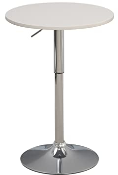 Brigros WeHome Mesa de Bar, Madera, Blanco, XL