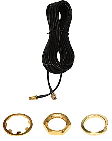 Lodokdre RP - Cable alargador de antena WiFi a hembra (10 m), color negro