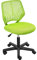 Yaheetech Adjustable Computer Armless Swivel Chair with Rolling Wheels and Lumbar Support for Home Office Study and Work, Green