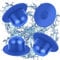 4 Pack Swimming Pool Wall Plugs Replacement Fitting - Above Ground Swimming Pool Filter Pump Strainer Hole Plug Stopper Compatible with Intex (Blue)