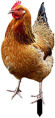 Cipliko Hühnerhof-Kunst, Garten Pfähle Kunst Henne, Huhn Deko Handarbeit Gartenstatuen, Henne Huhn Statue aus Acryl, Realistische Hühner skulpturen, Henne Kunst Dekoration