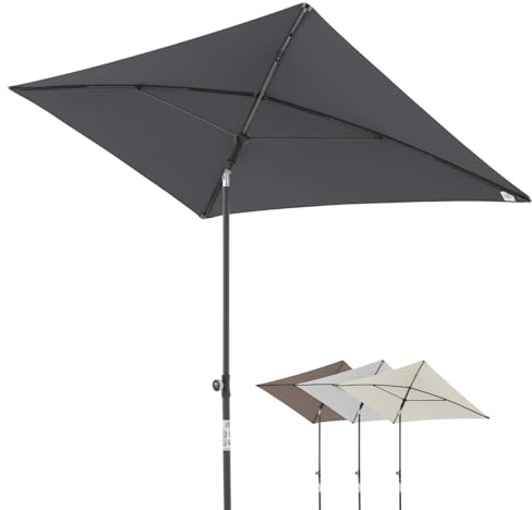 Doppler City Balkonschirm 200x125cm Anthrazit + Tragetasche UV-Schutz 80