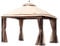 VEVOR Terrassenpavillon für 10-12 Personen 393 x 325cm Hinterhofpavillon mit Moskitonetz Metallrahmen und PU-beschichtetem 180G-Polyester Überdachung im Freien für Terrasse Hinterhof Rasen Garten