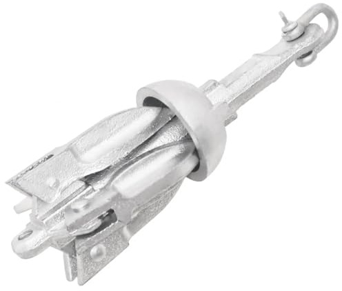 vidaXL Klappanker Silber 0,7 kg Feuerverzinktes Gusseisen