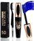 Lestpola Blue Waterproof Mascara for Eyelashes, Mascara in fibra di seta 5D con spazzola pieghevole per sopracciglia, extension per ciglia colorate liquide, volumizzanti e spesse, a lunga durata