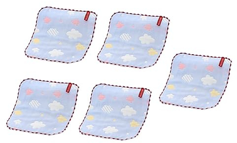 Abaodam Kindergartenhandtuch Für Kinder 5 Stück Speicheltücher Weiche Atmungsaktive Kleine Quadratische Handtücher Aus Reiner Baumwolle Wasserabsorbierend Hautfreundlich