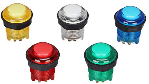 Drucktasten, Tasten für Spielautomaten, 5 Stück, Professionell, LED-beleuchtet (5V)