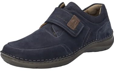 Josef Seibel Herren Kletthalbschuhe New Anvers 83,Weite K (Extra weit),Wechselfußbett,Klettschuhe,Strassenschuhe,Sneaker,Indigo,48 EU