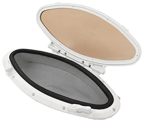 Qqmora Bullauge f¨¹r Boote, Wasserdicht, Robust, Gut Abdichtend, Elliptische Luke, Bullauge, Schutz, mit Moskitonetz f¨¹r Wohnmobile,Ersatzteile f¨¹r Boote,Yachten