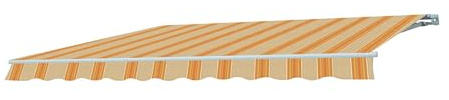 Tenda da Sole a Bracci Estensibili Fissaggio a Parete o Soffitto da Esterno Balcone Finestra Porta a Scomparsa Con Regolazione Angolare Impermeabile (GIALLO/BEIGE, L250xP200CM)