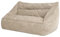 Icon Cecilia Sitzsack Sofa, Beige, Flauschiger Chenille Stoff, 2 Sitzer Sofa für Erwachsene, Riesensitzsack mit Füllung, Bequemer Sessel, Lounge, Wohnzimmer, Deko Wohnzimmer