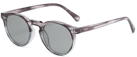YAMEIZE Vintage Polarisierte Kleine Runde Sonnenbrille - für Damen Herren Klassischer Stil Runde Brille UV400 Schutz Fahren im Freien